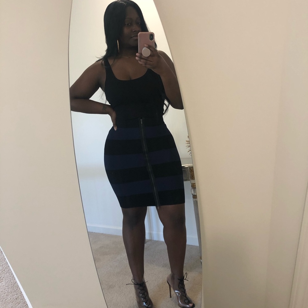 Striped bandage skirt